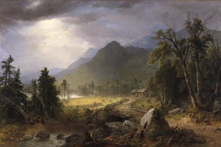 Asher Brown Durand First Harvest in the Wilderness Norge oil painting art